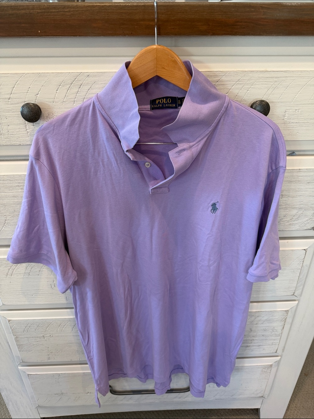Polo by Ralph Lauren Lavender Short Sleeve Polo with Embroidered Pony